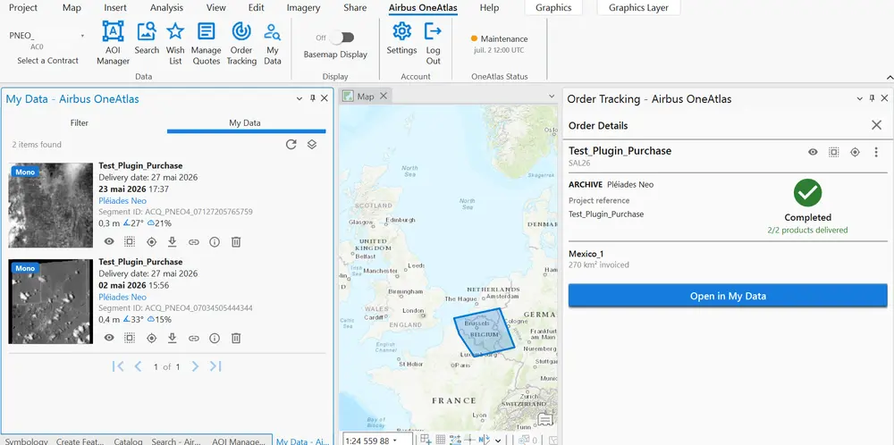 Figure 14 — ‘MyData’ workspace reached via “Open in My Data”, showing delivered scenes